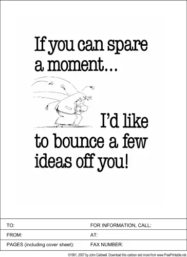 Bounce Ideas Off You fax cover sheet