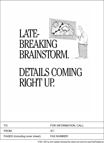 Brainstorm fax cover sheet