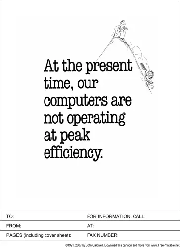 Computer Problems fax cover sheet