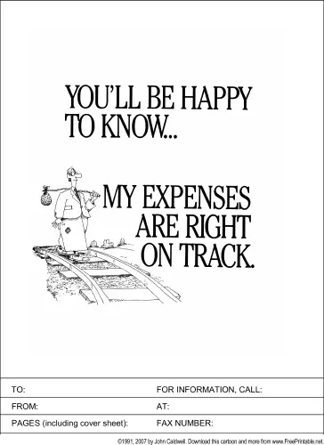 Expense Report fax cover sheet